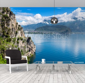 Picture of Summer view over of lake Garda in Italy Europe